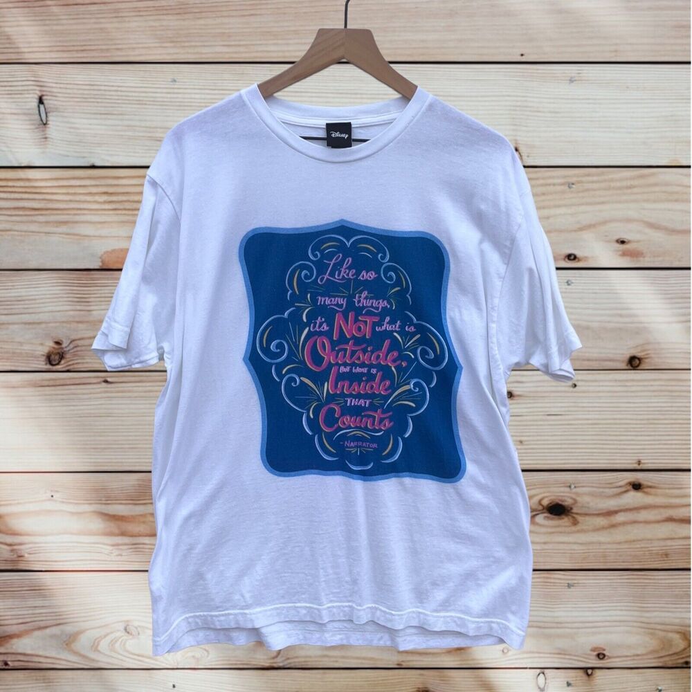 Disney Quote T Shirt Mens XL Graphic Short Sleeve Narrator Aladdin Tee Tultex